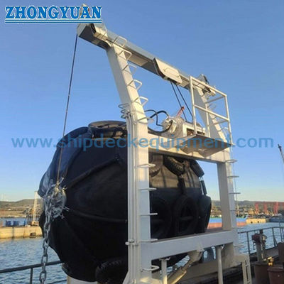 2.516T Guindaste hidráulico Davit Guindaste de borracha para equipamentos de convés de navio