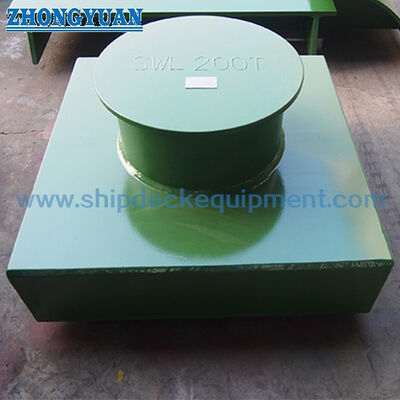 Bito de reboque de navio. Placa de aço fabricada tipo B para instalação de casca lateral (ISO 13798)