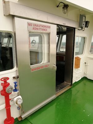 Porta deslizante Marine Outfitting do Wheelhouse de aço inoxidável sadio da ponte da prova