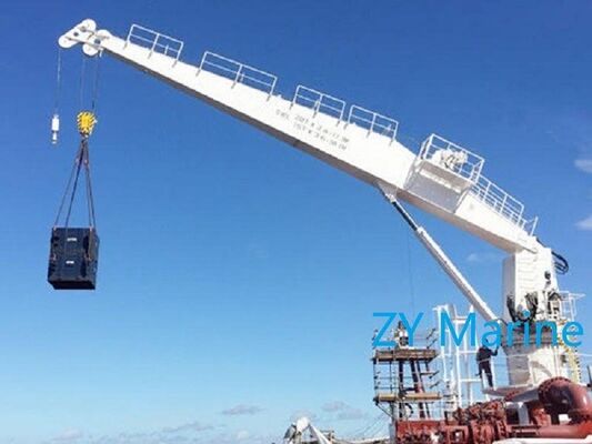 1 ¢ 20T Directo Boom Hydraulic Marine Deck Crane ¢ 360° Girante Crane de bordo