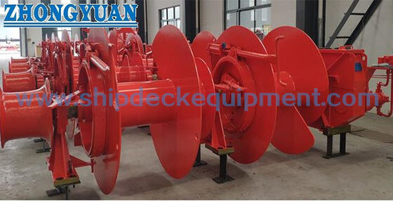 Guincho de amarração eletro-hidráulico de tambor duplo com ponta de amarração única de 5–500 kN