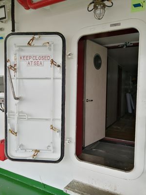 A ação rápida da única alavanca articulou a porta resistente aos agentes atmosféricos de aço Marine Outfitting