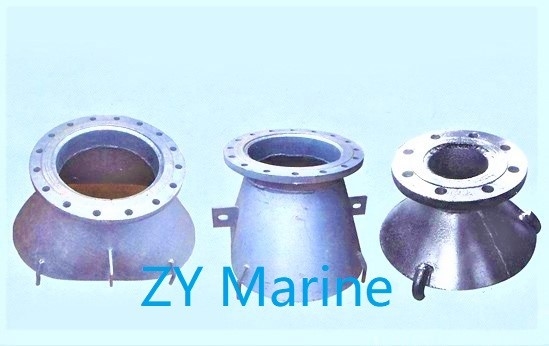 Tipo de JIS F 3020-1985 um tipo redondo sução Marine Pipe Fittings em forma de sino