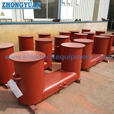125×250 mm Inclinado Bollardo de Amarração Double-Bitt CB/T 169-2011 Tipo B Duplo Base