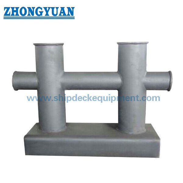 200×300 mm deck-welded double cross Bitt Bollard GB/T 554-2008 Tipo DH para amarras de navios